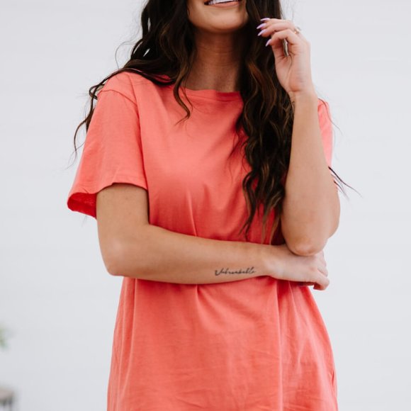 Zenana Rollercoaster Vibes Tee in Deep Coral - Picture 2 of 6